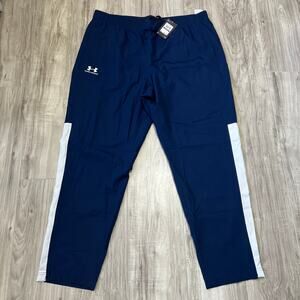 Under Armour UA Vital Woven Pants Men’s Size 2XL Blue/White Lined Windbreaker